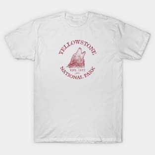 Yellowstone National Park Howling Wolf T-Shirt